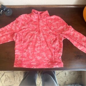 Lululemon Pink Camo Define Jacket Size 12 Full Zip Thumbholes
